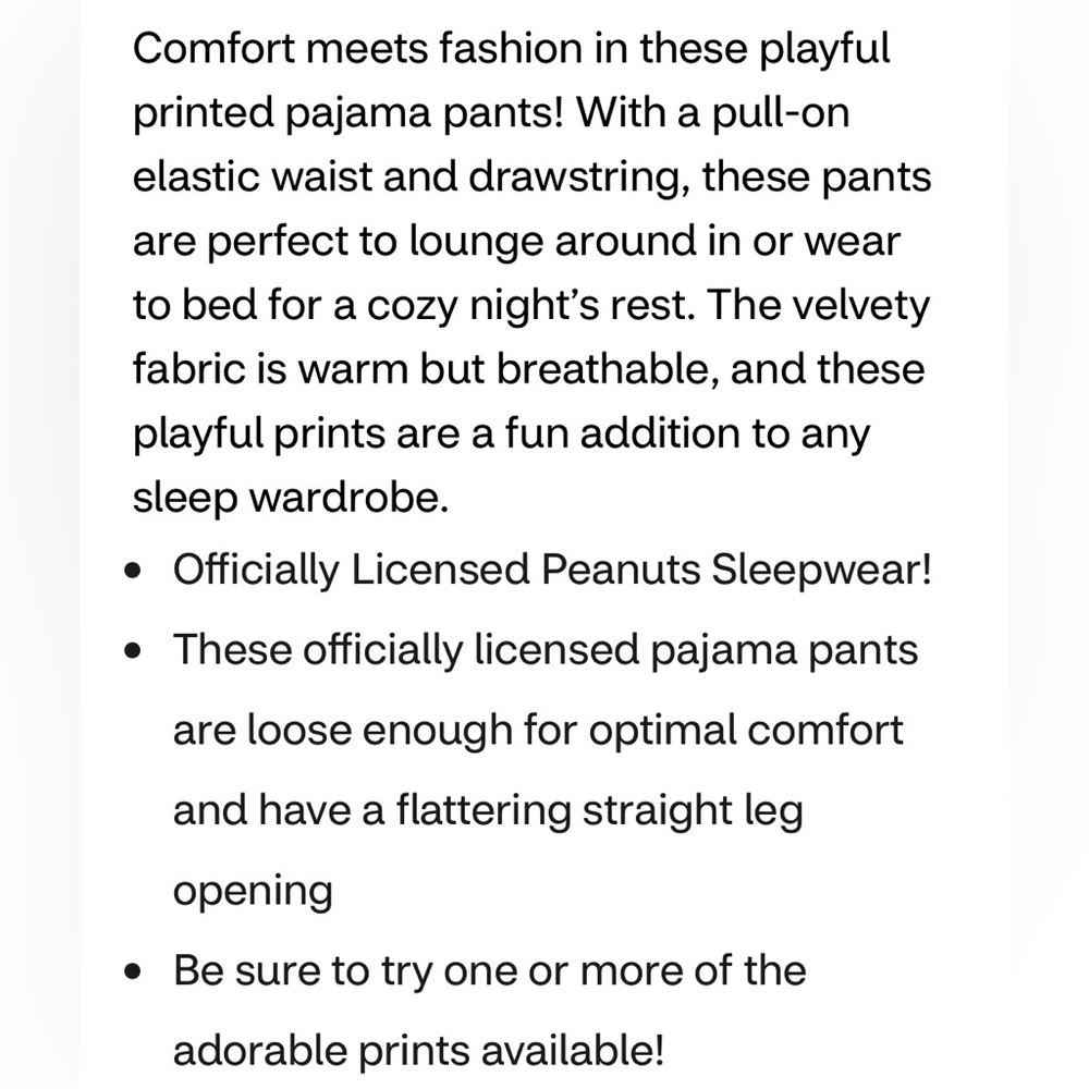 Peanuts Snoopy Holiday Women's Pajama Pants - Picture 6 of 6